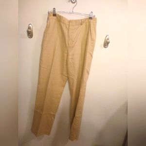 Lauren Ralph Lauren Women's Sz 8 Linen Dress Pants Tan